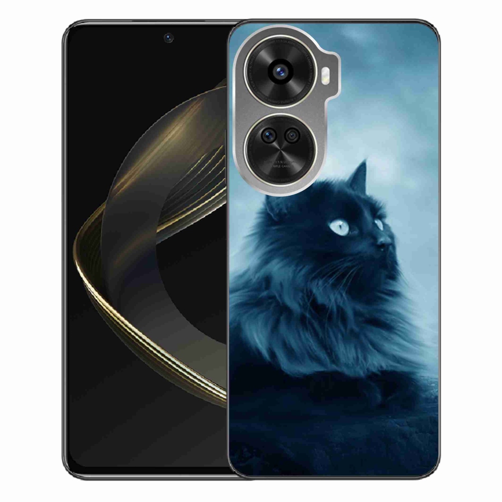 Gelový obal mmCase na Huawei Nova 12 SE - černá kočka 1