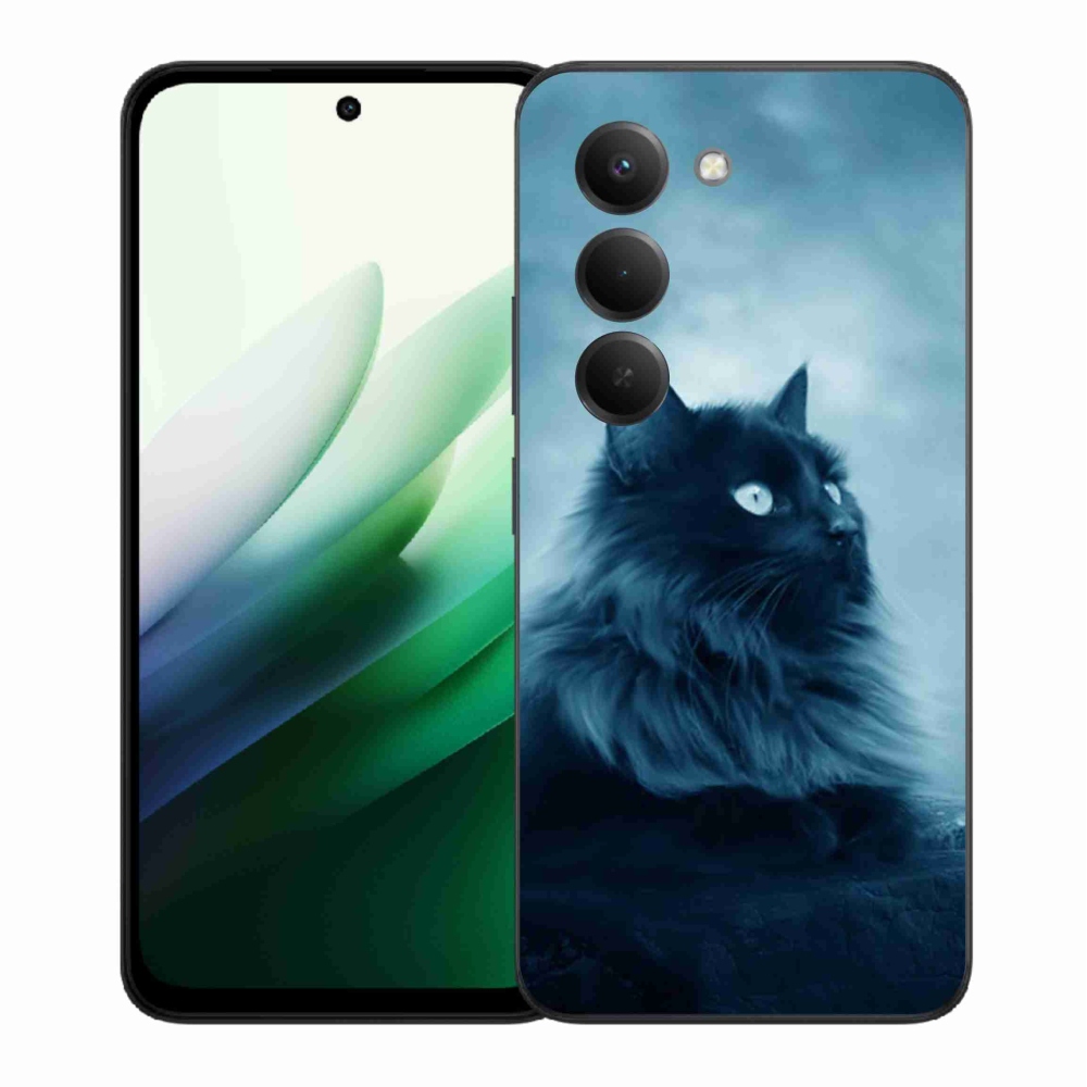Gelový kryt mmCase na Xiaomi Redmi 15 5G (169mm) - černá kočka 1