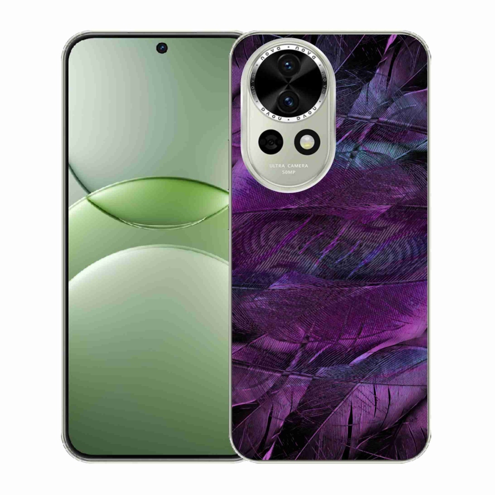 Gelový kryt mmCase na Huawei Nova 13 5G - fialová pírka