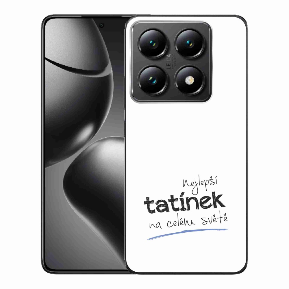 Gelový kryt mmCase na Xiaomi 14T Pro - nejlepší tatínek 4 bílé pozadí