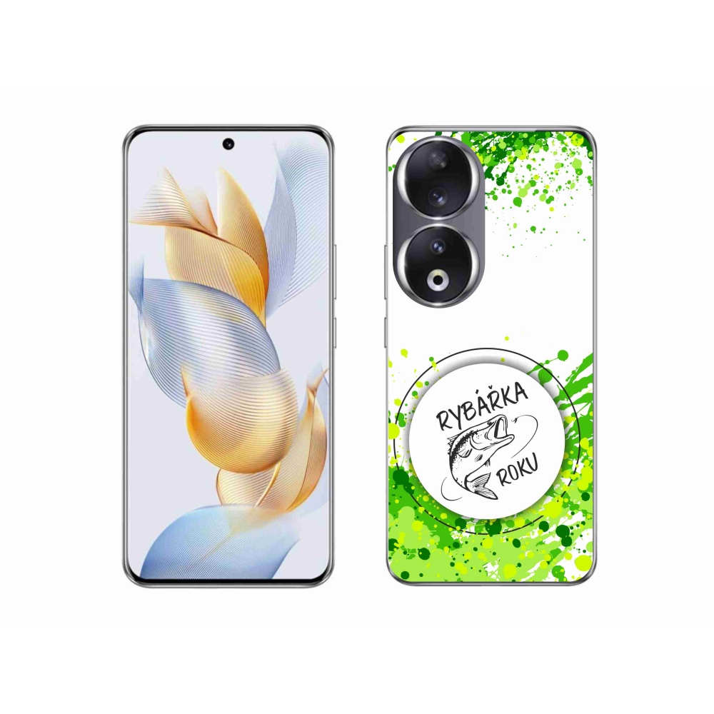 Gelový kryt mmCase na Honor 90 - rybářka roku bílé pozadí