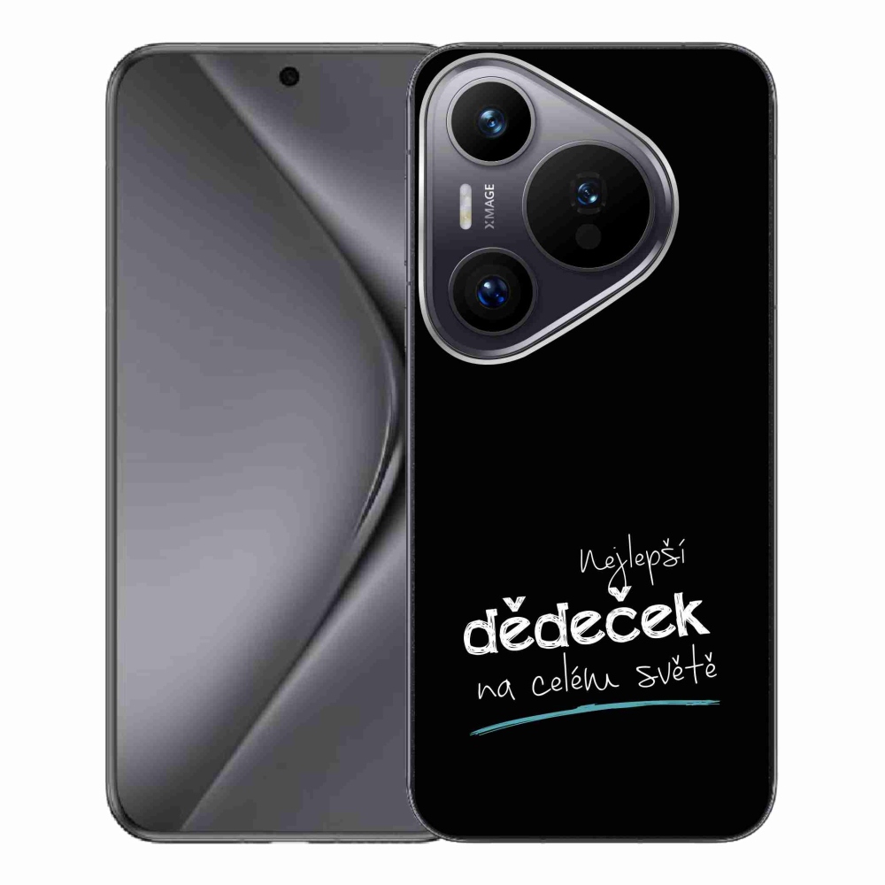 Gelový kryt mmCase na Huawei Pura 70 Pro - nejlepší dědeček 3 černé pozadí