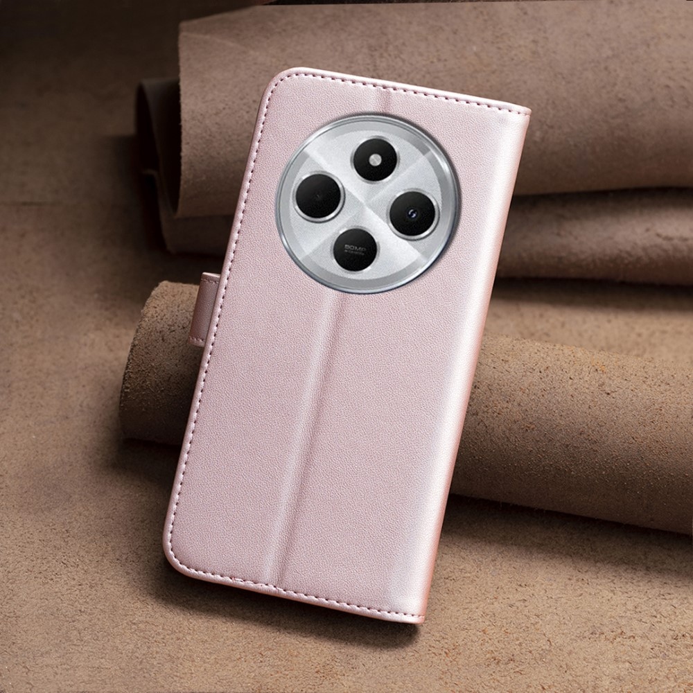 BNF knížkové pouzdro na Xiaomi Redmi 14C/Poco C75 - růžovozlaté