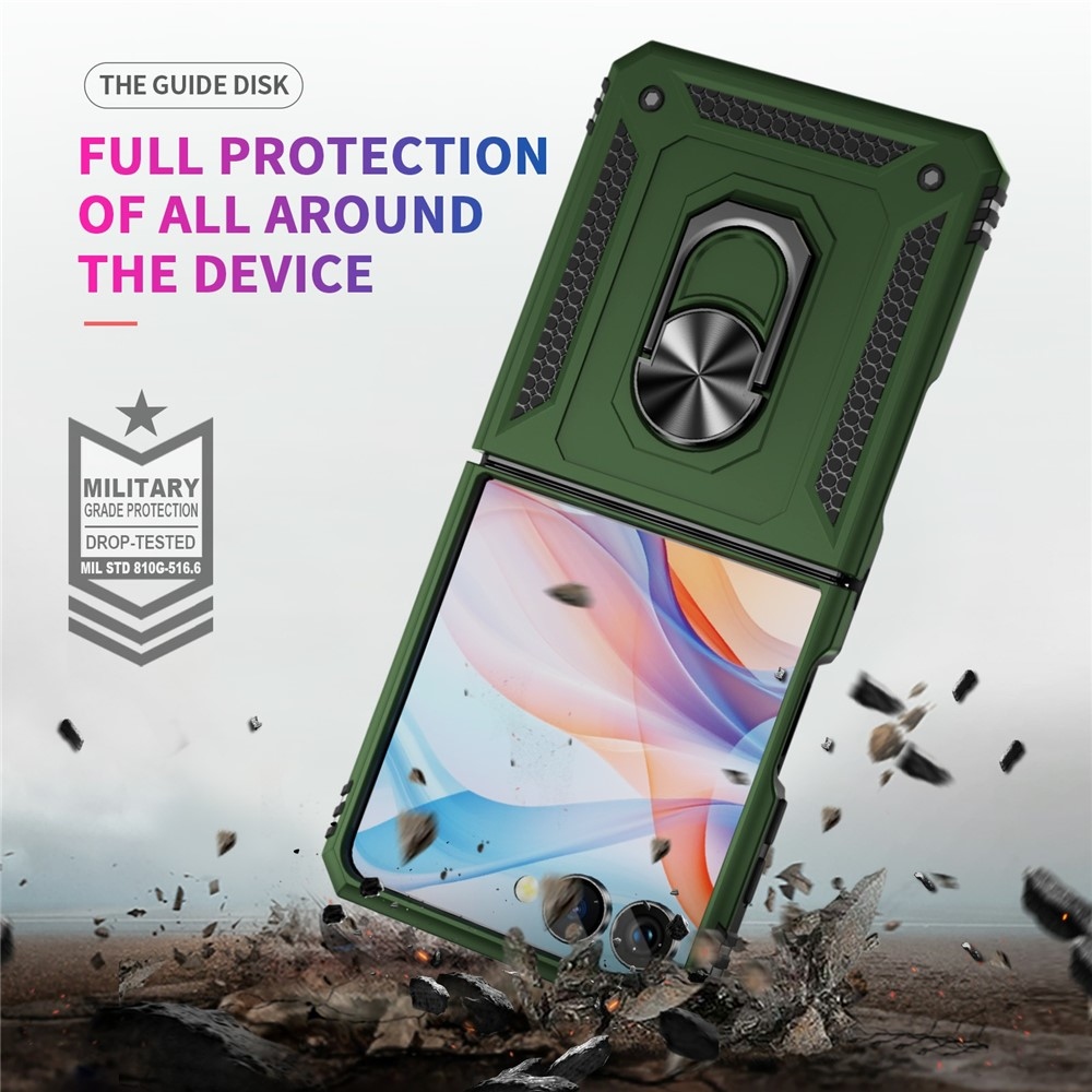 Ring odolný kryt na Samsung Galaxy Z Flip7 5G - zelený