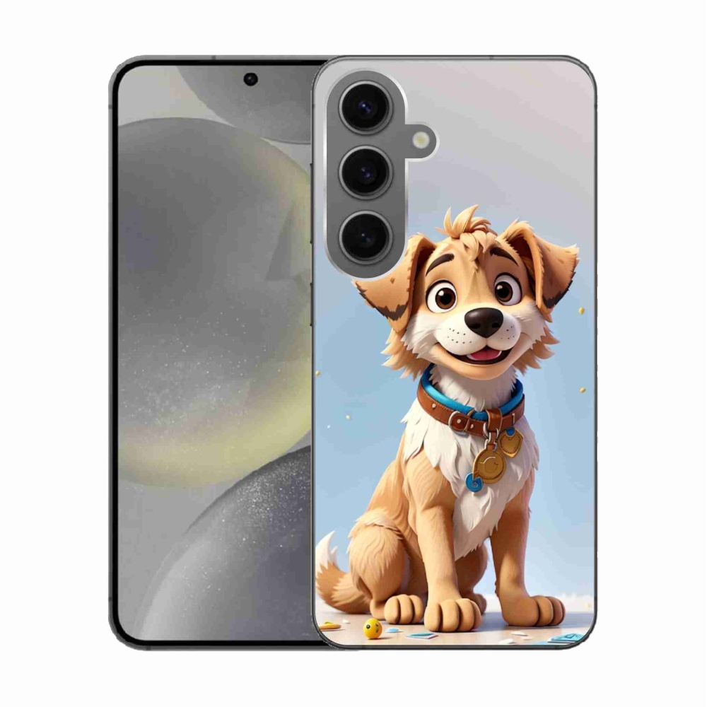 Gelový kryt mmCase na Samsung Galaxy S24 - kreslené štěně