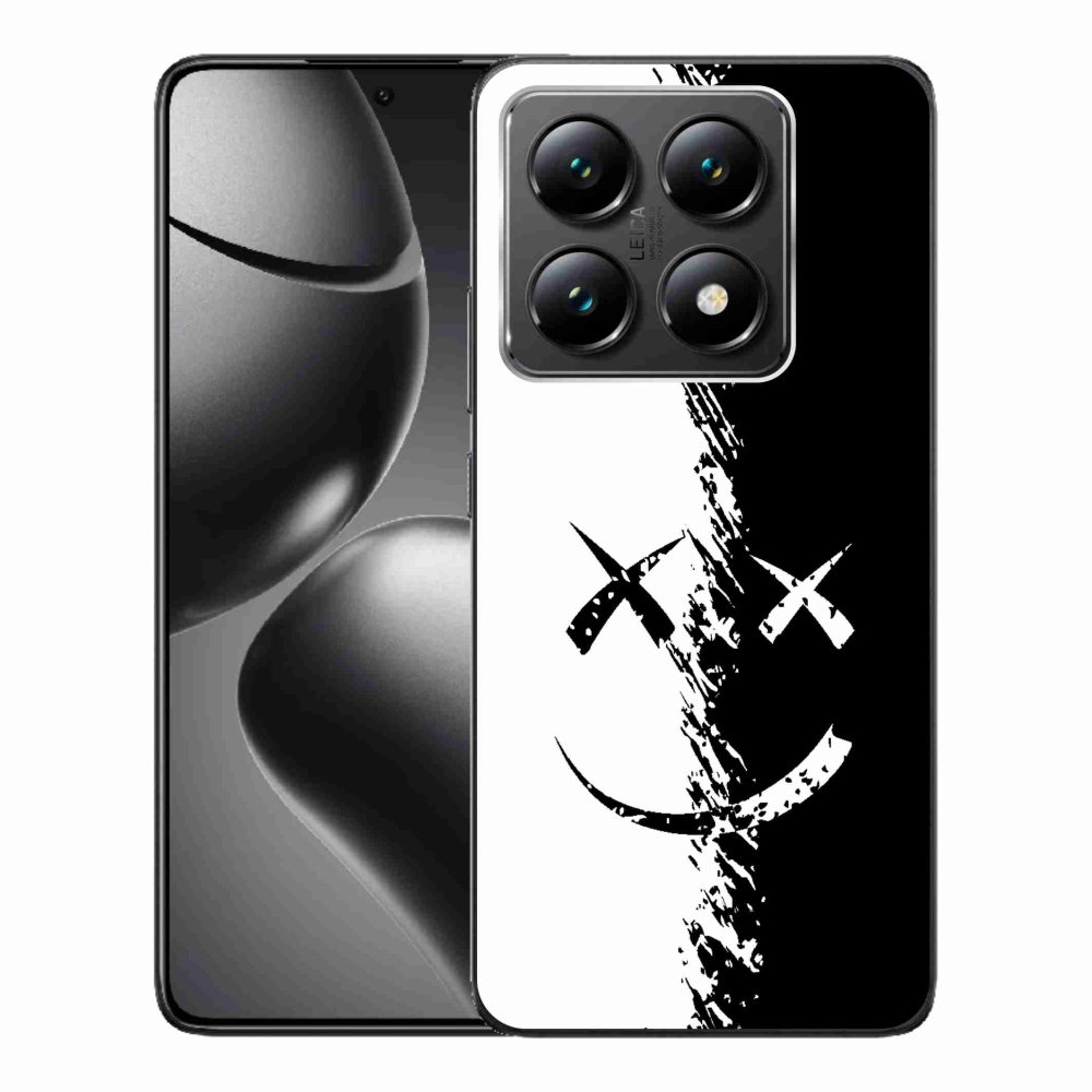 Gelový kryt mmCase na Xiaomi 14T - černobílý smajlík