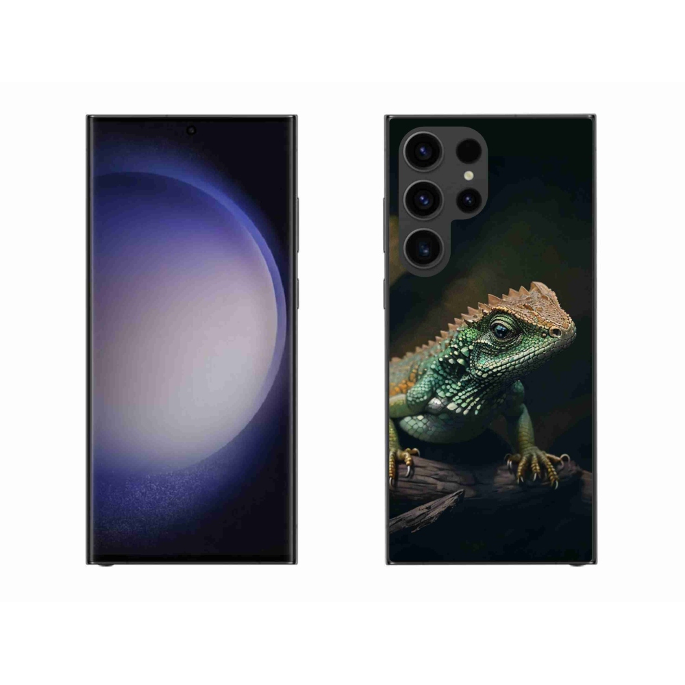 Gelový kryt mmCase na Samsung Galaxy S23 Ultra 5G - ještěr
