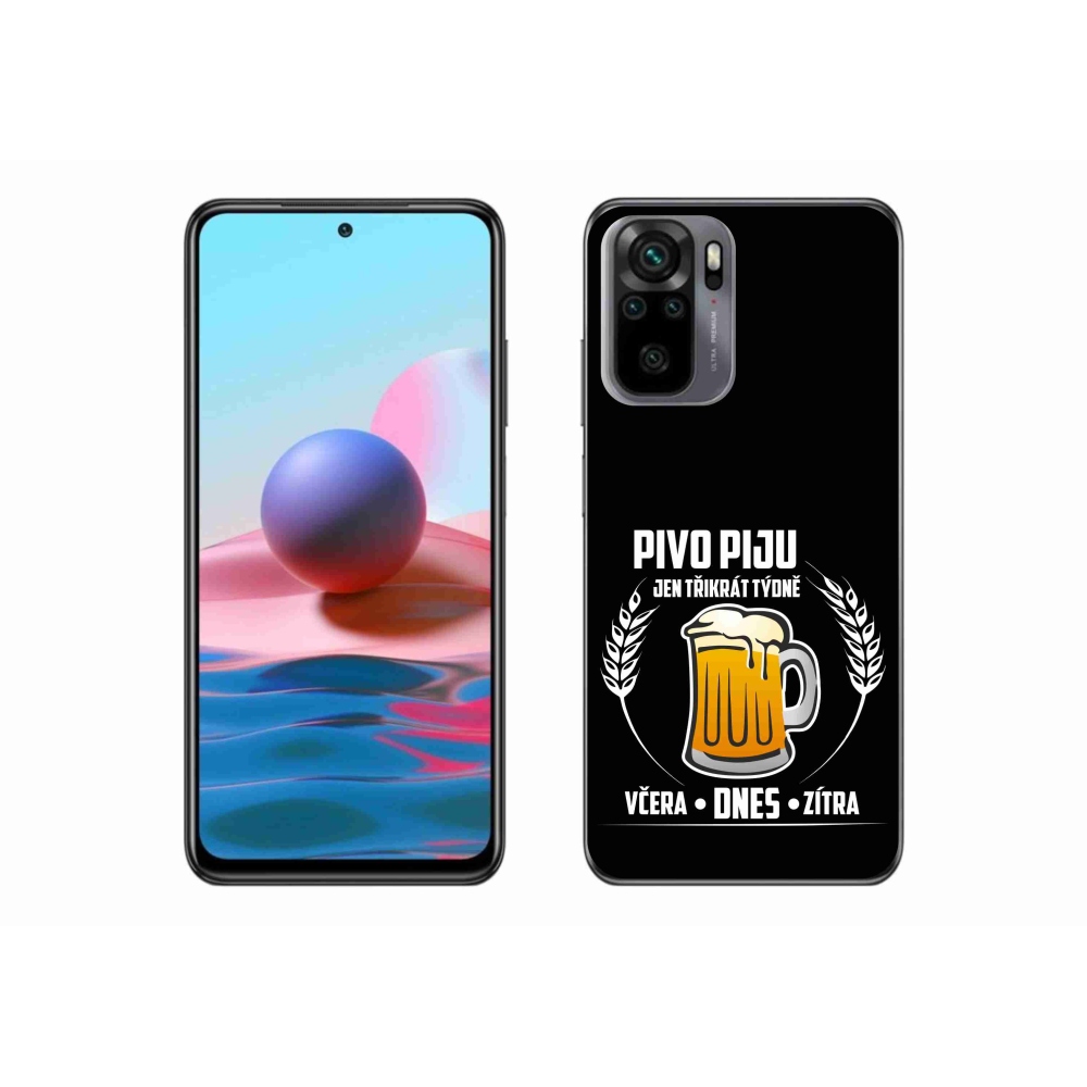 Gelový kryt mmCase na Xiaomi Poco M5s - pivní motiv černé pozadí