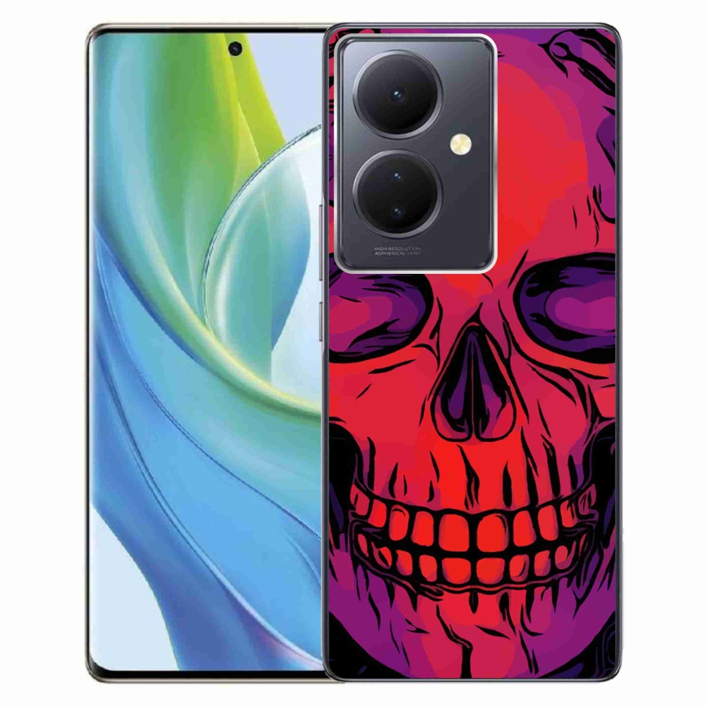 Gelový obal mmCase na Vivo V29 Lite 5G - lebka