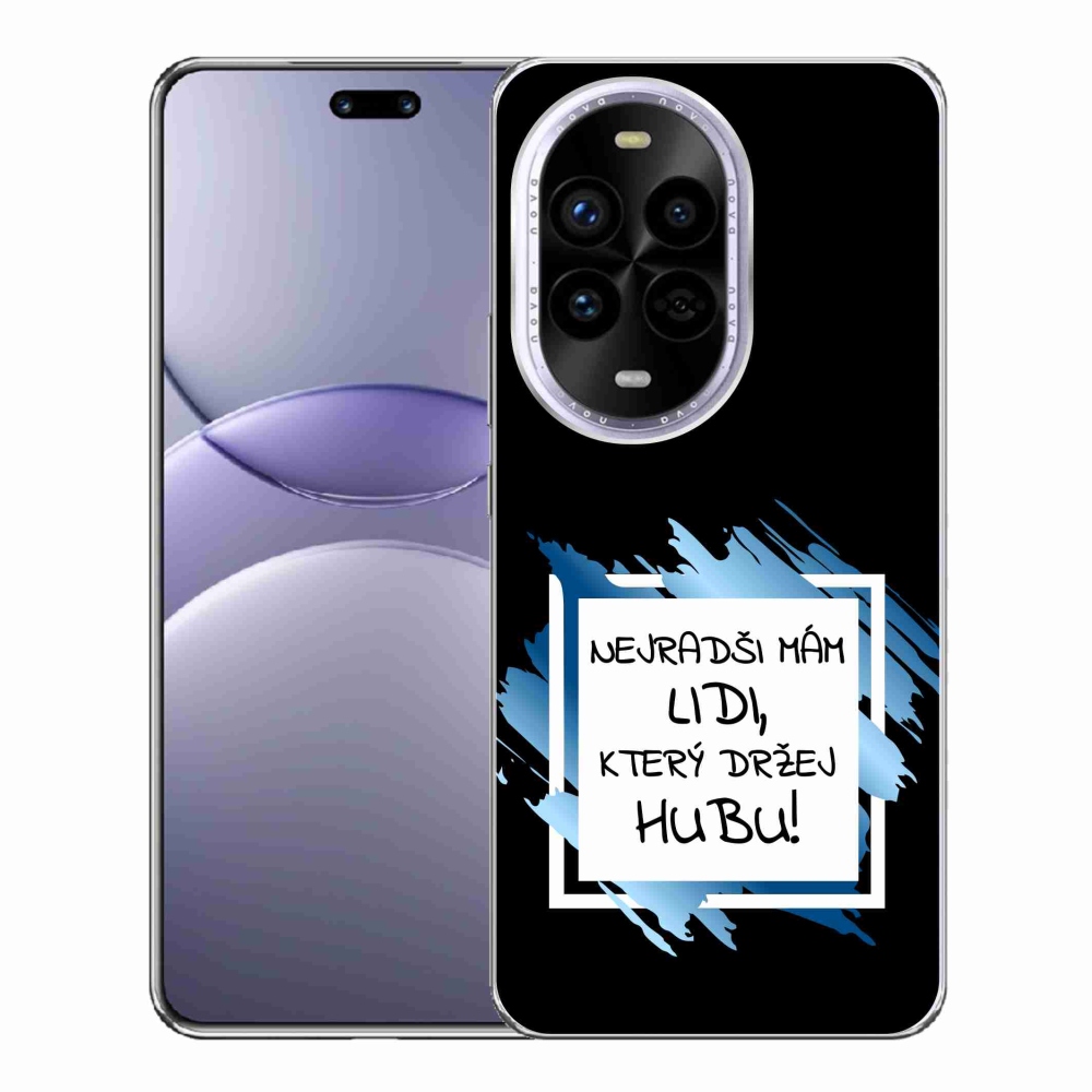 Gelový kryt mmCase na Huawei Nova 13 Pro 5G - vtipný text 7 bíločerné pozadí