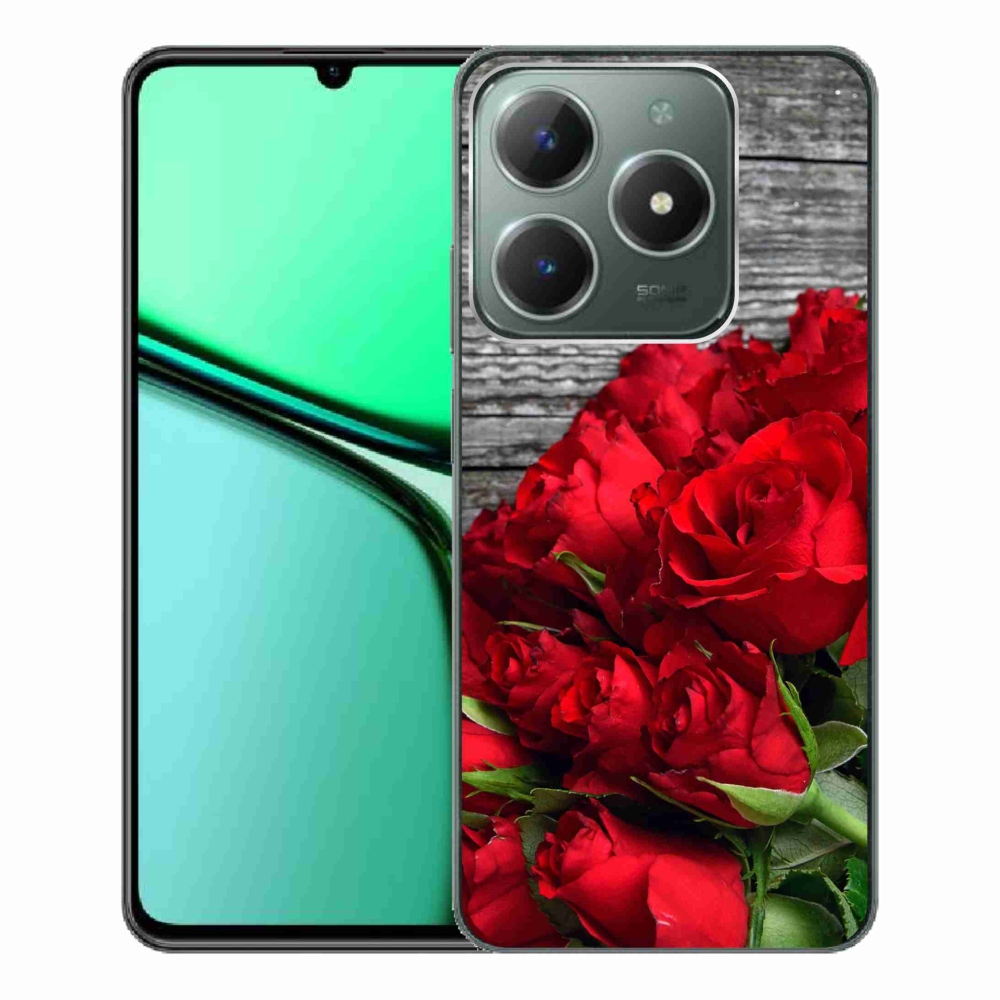 Gelový kryt mmCase na Realme C61 - červené růže