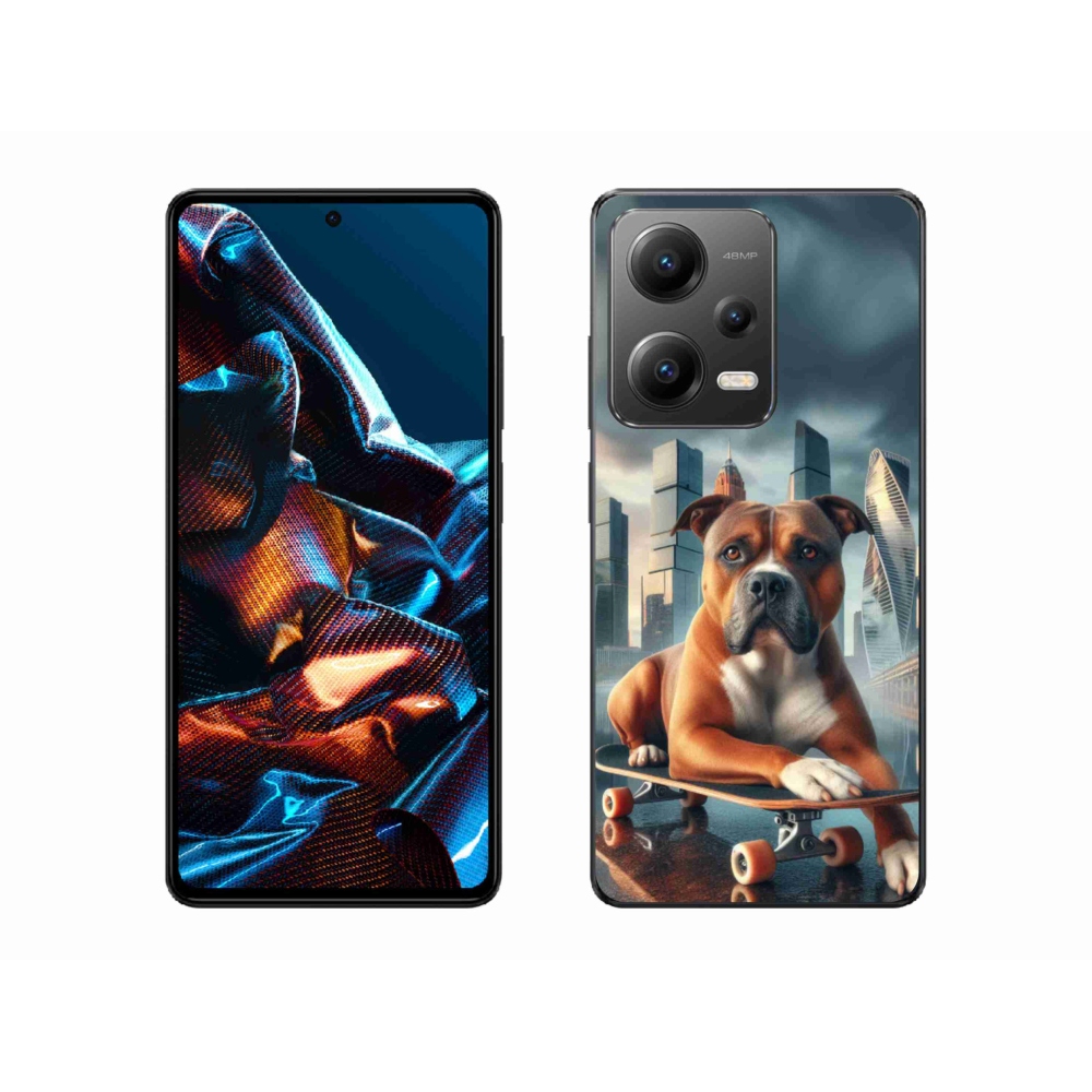 Gelový kryt mmCase na Xiaomi Redmi Note 12 Pro 5G - pes na skateboardu