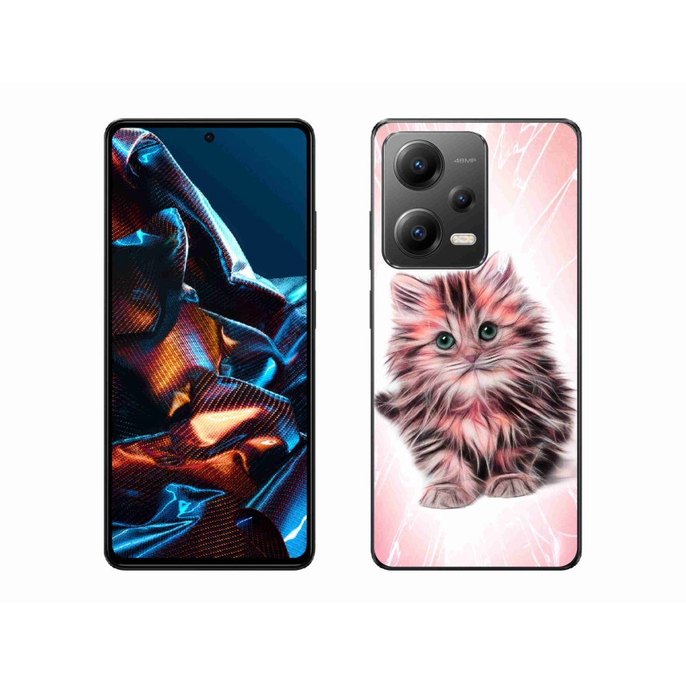 Gelový kryt mmCase na mobil Xiaomi Redmi Note 12 Pro 5G - roztomilé kotě