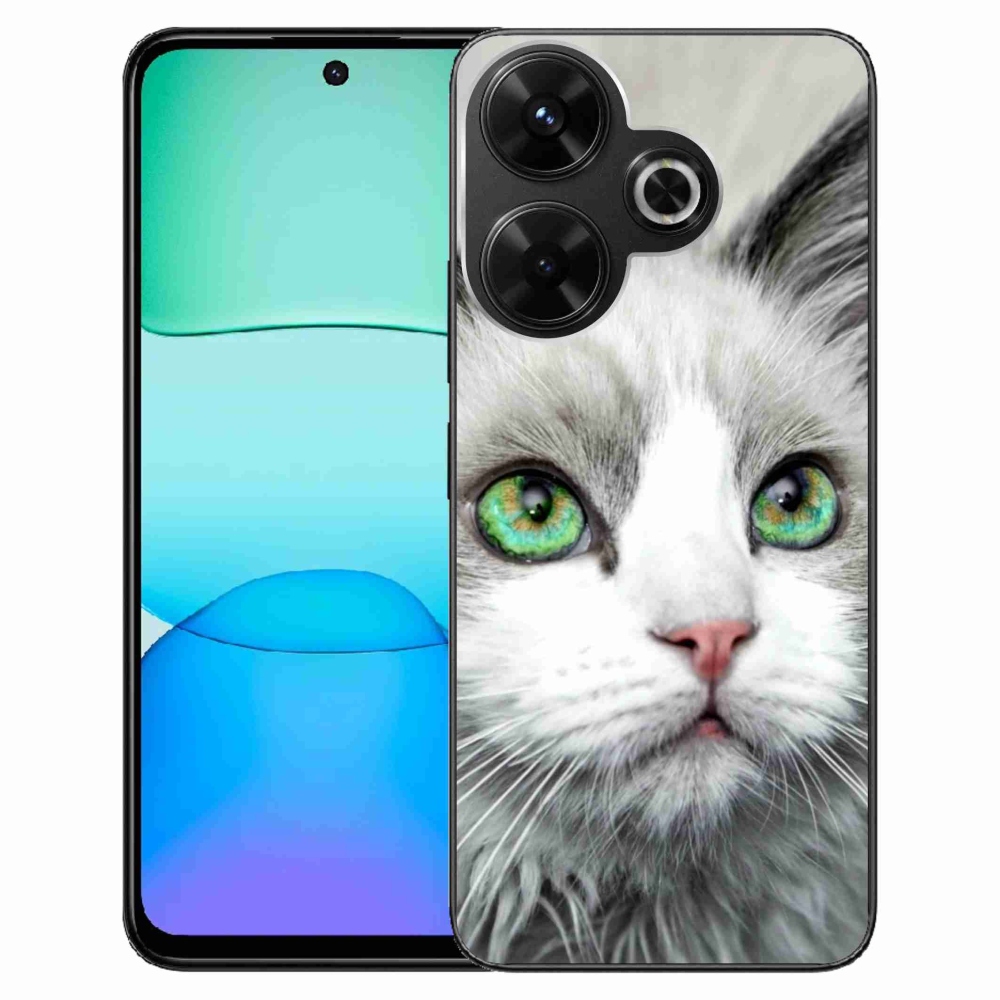 Gelový kryt mmCase na Xiaomi Redmi 13 4G/Poco M6 4G - kočičí pohled