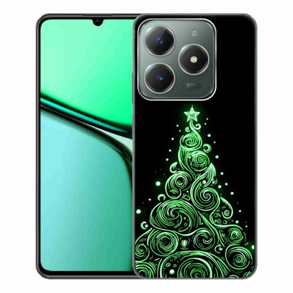 Gelový kryt mmCase na Realme C61 - neonový vánoční stromek 3