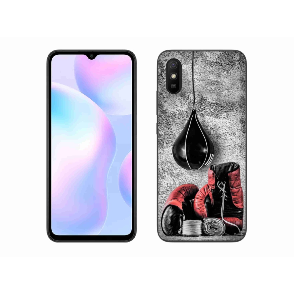 Gelový kryt mmCase na Xiaomi Redmi 9A - boxovací pytel a rukavice