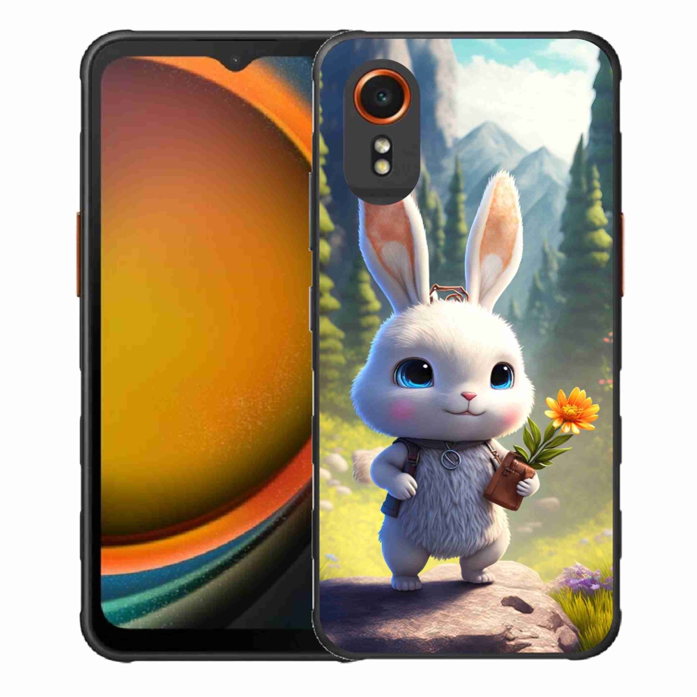 Gelový kryt mmCase na Samsung Galaxy Xcover 7 - roztomilý králíček