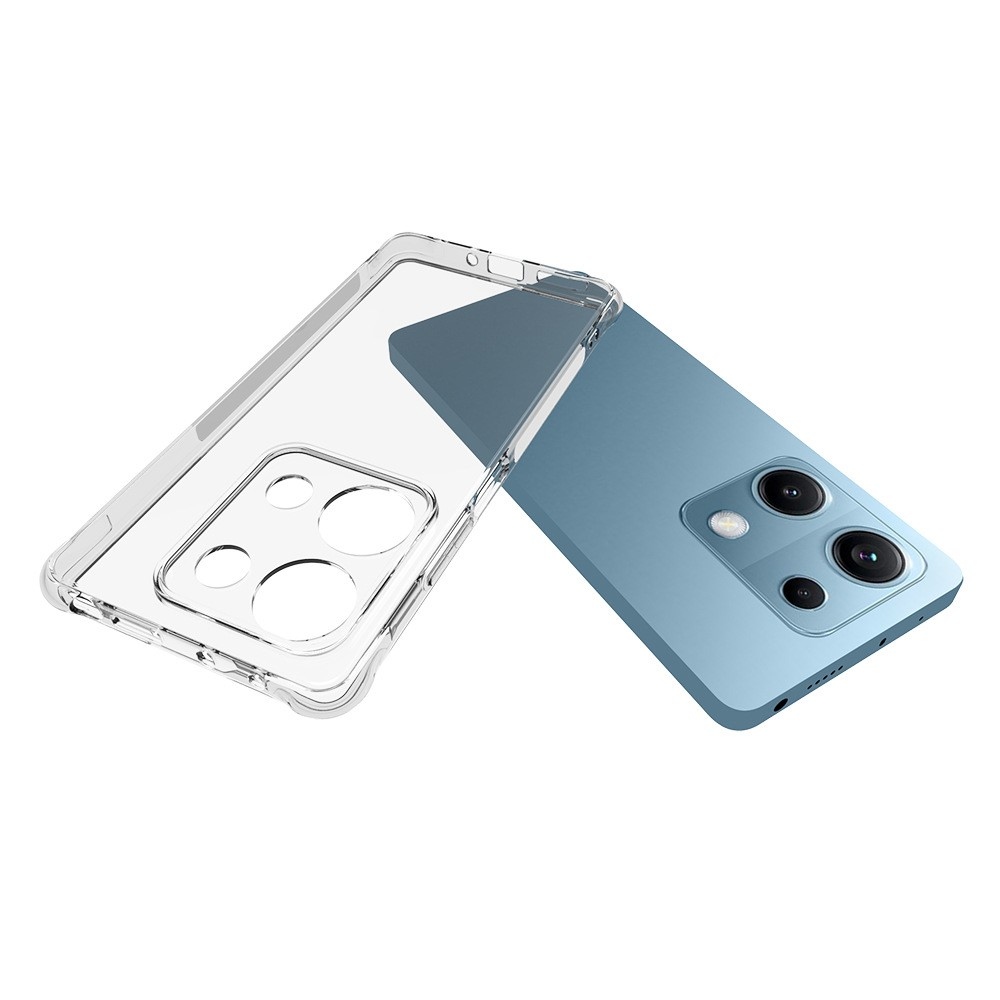 Průhledný gelový obal s vyztuženými rohy na Xiaomi Redmi Note 14S