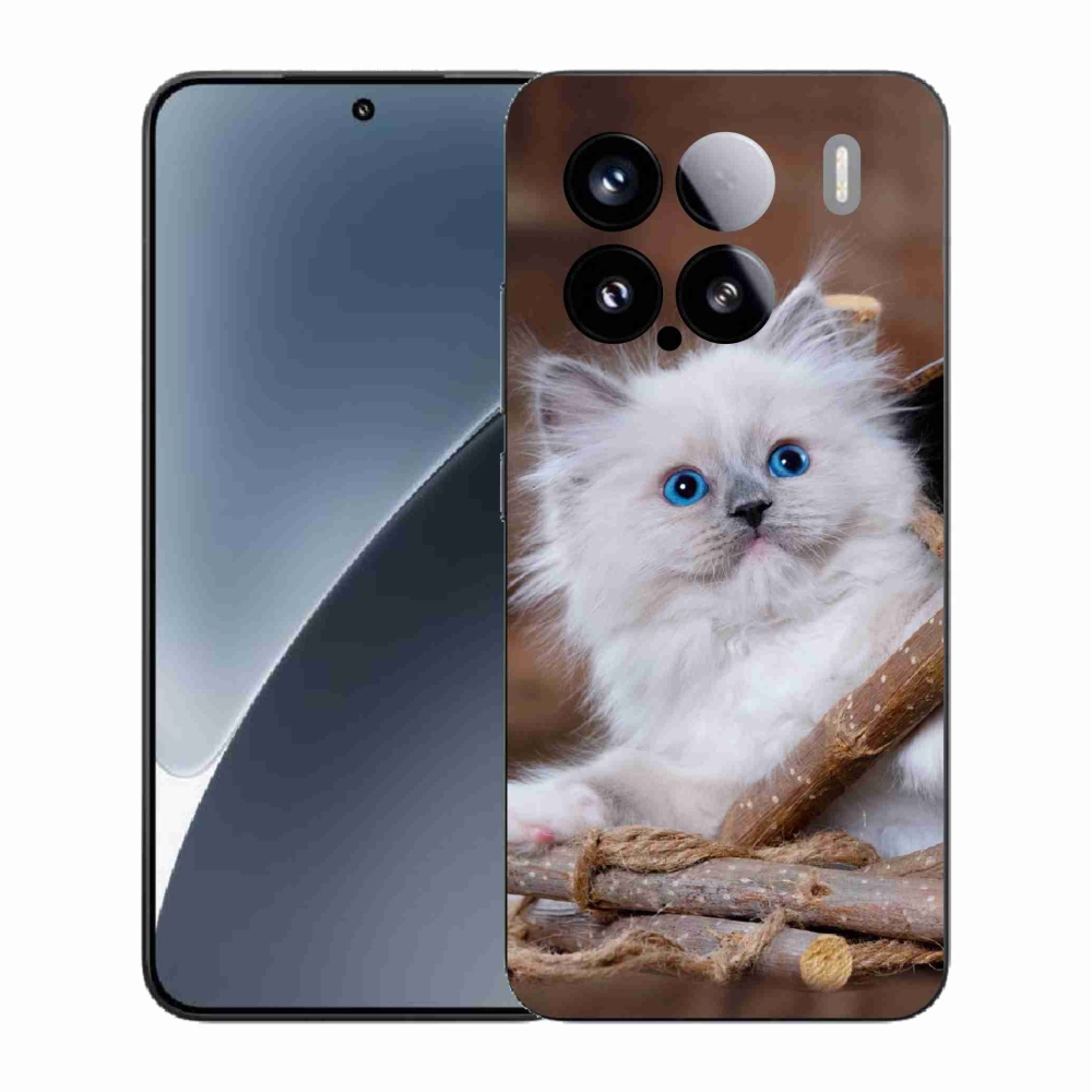 Gelový kryt mmCase na Xiaomi 15 - bílé kotě