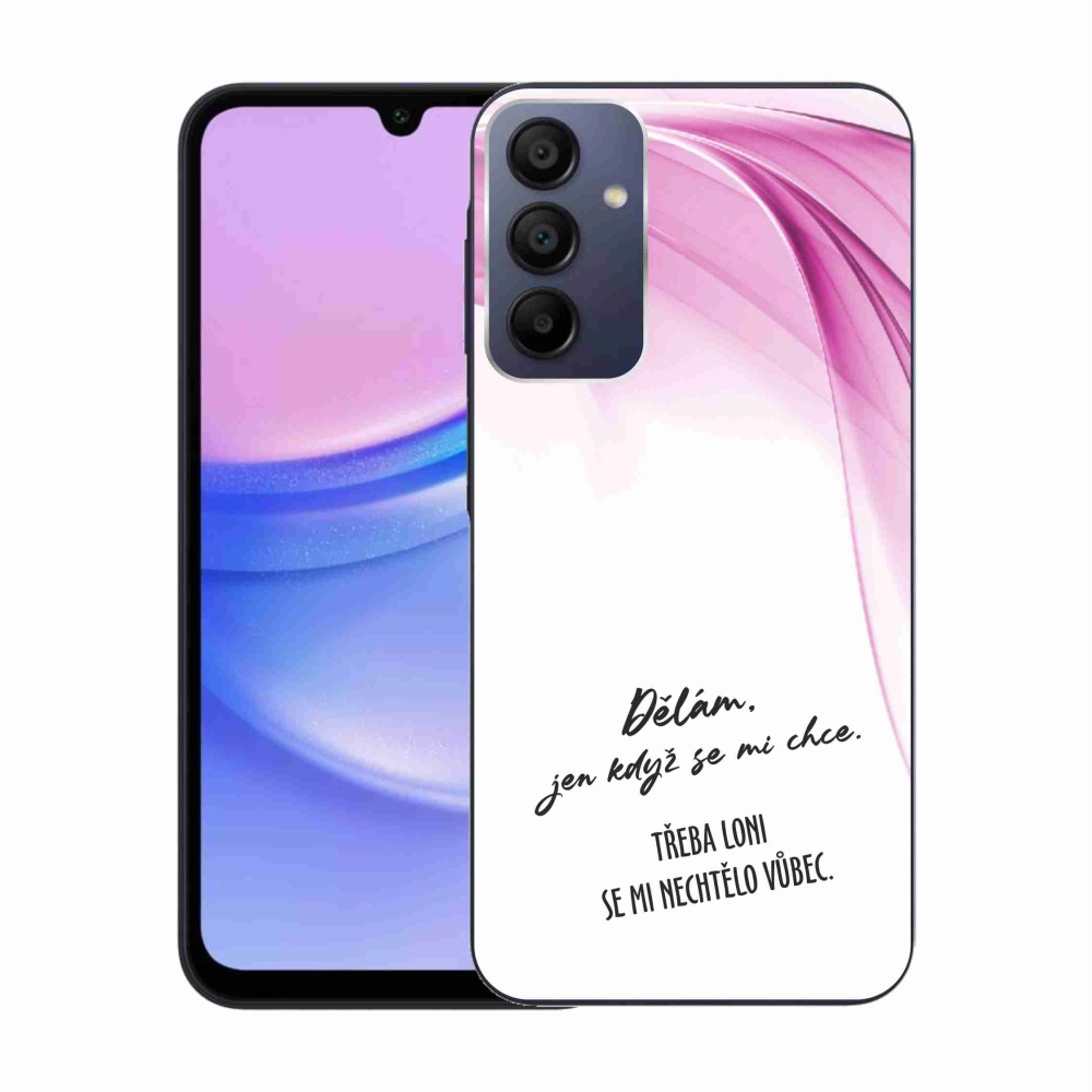 Gelový kryt mmCase na Samsung Galaxy A15 4G/5G - vtipný text 12 bílé pozadí
