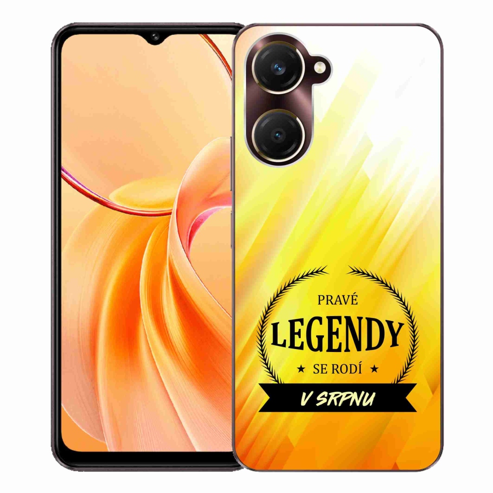 Gelový kryt mmCase na Vivo Y28s 5G - legendy v srpnu žluté pozadí