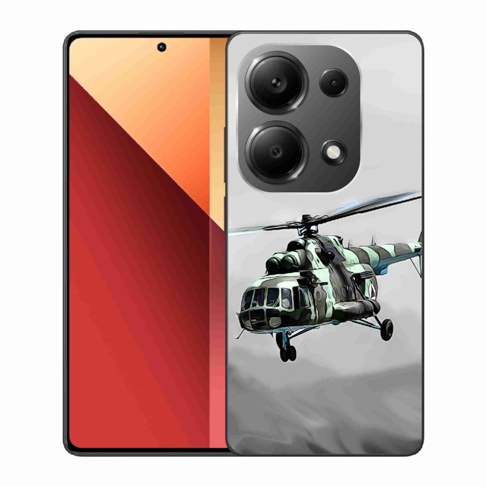 Gelový kryt mmCase na Xiaomi Redmi Note 13 Pro 4G/Poco M6 Pro - vojenský vrtulník