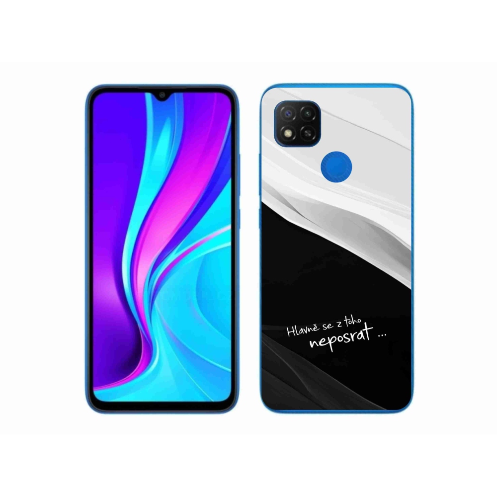 Gelový kryt mmCase na Xiaomi Redmi 9C - vtipný text 13 černobílé pozadí