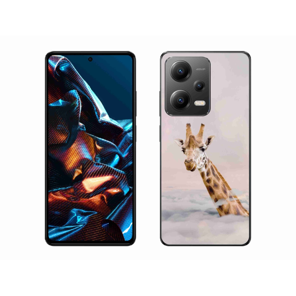 Gelový kryt mmCase na Xiaomi Redmi Note 12 Pro 5G - žirafa v oblacích