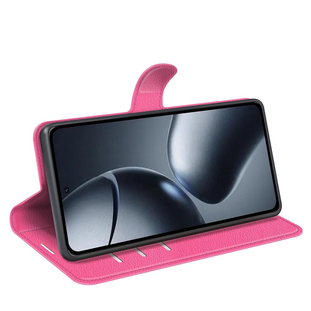 Litchi knížkové pouzdro na Xiaomi 15T - rose