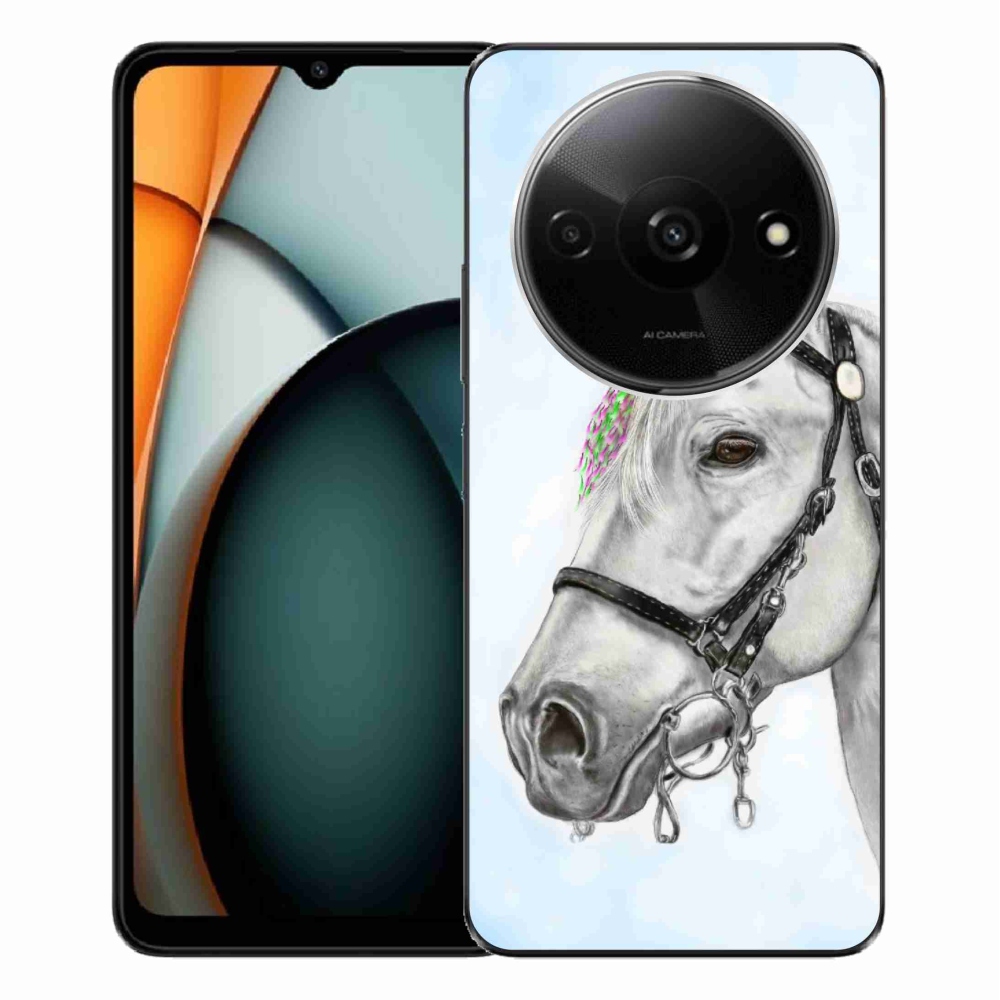 Gelový kryt mmCase na Xiaomi Redmi A3 - bílý kůň 1