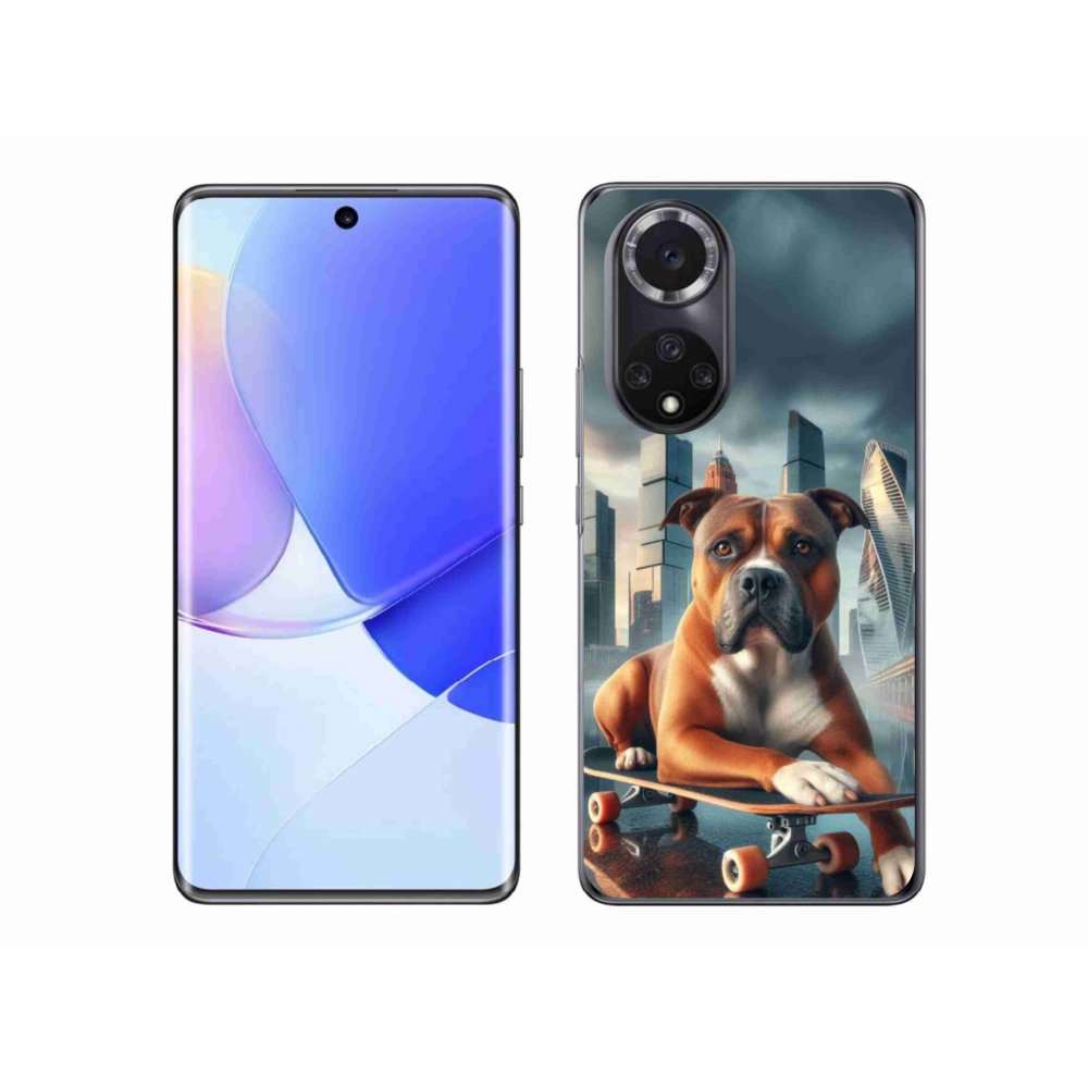 Gelový kryt mmCase na Honor 50 - pes na skateboardu