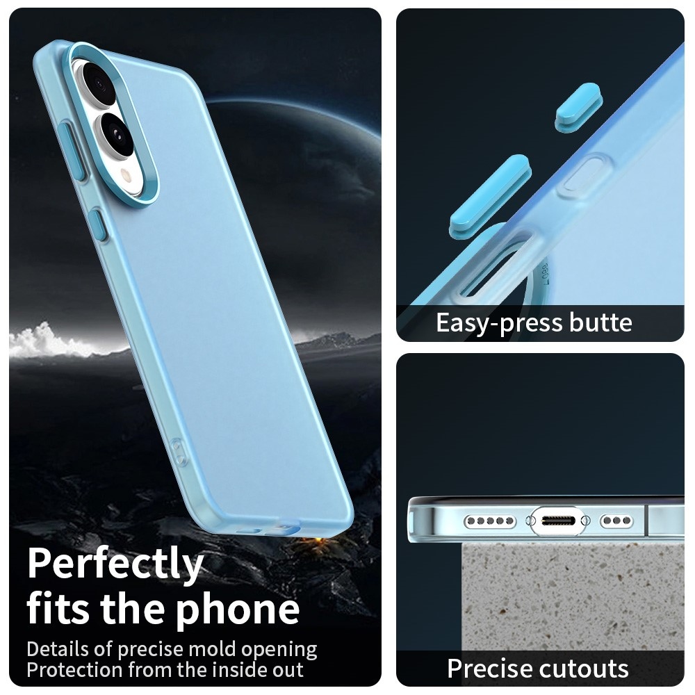 Candys matný gelový obal na Samsung Galaxy S25 Edge - světlemodrý