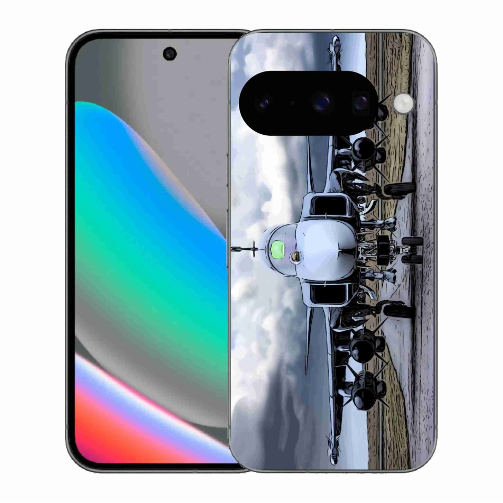 Gelový kryt mmCase na Google Pixel 10 - vojenské letadlo