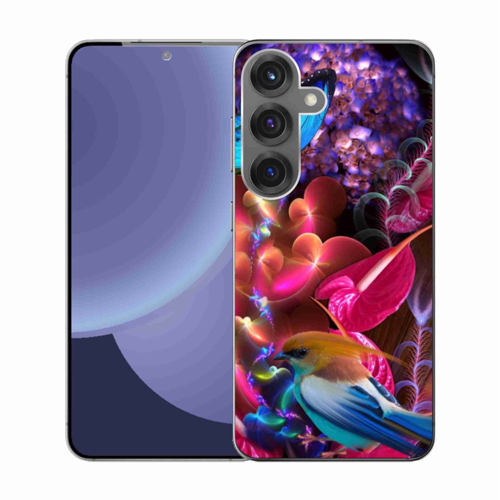 Gelový kryt mmCase na Samsung Galaxy S25 - barevné květiny