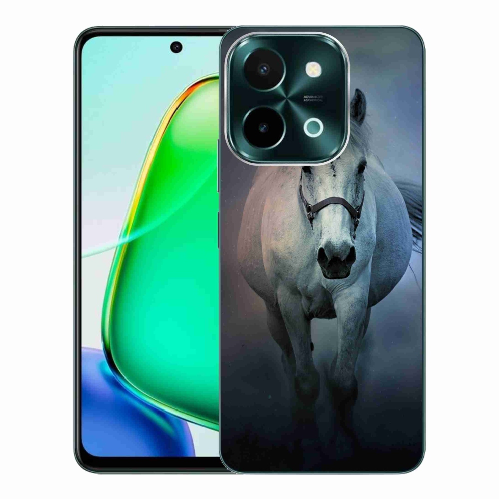 Gelový obal mmCase na Vivo Y28 - běžící bílý kůň