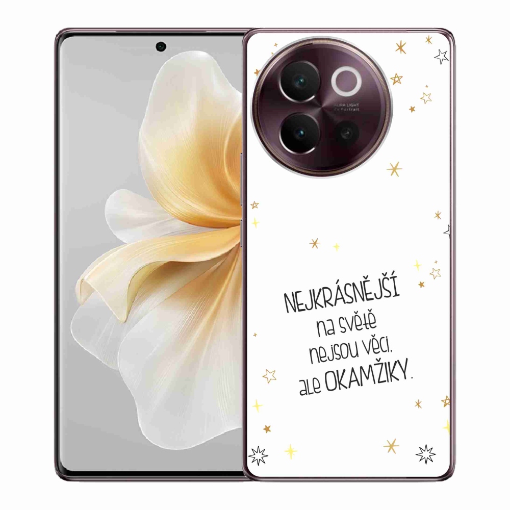 Gelový kryt mmCase na Vivo V40 Lite 5G - citát 4 bílé pozadí