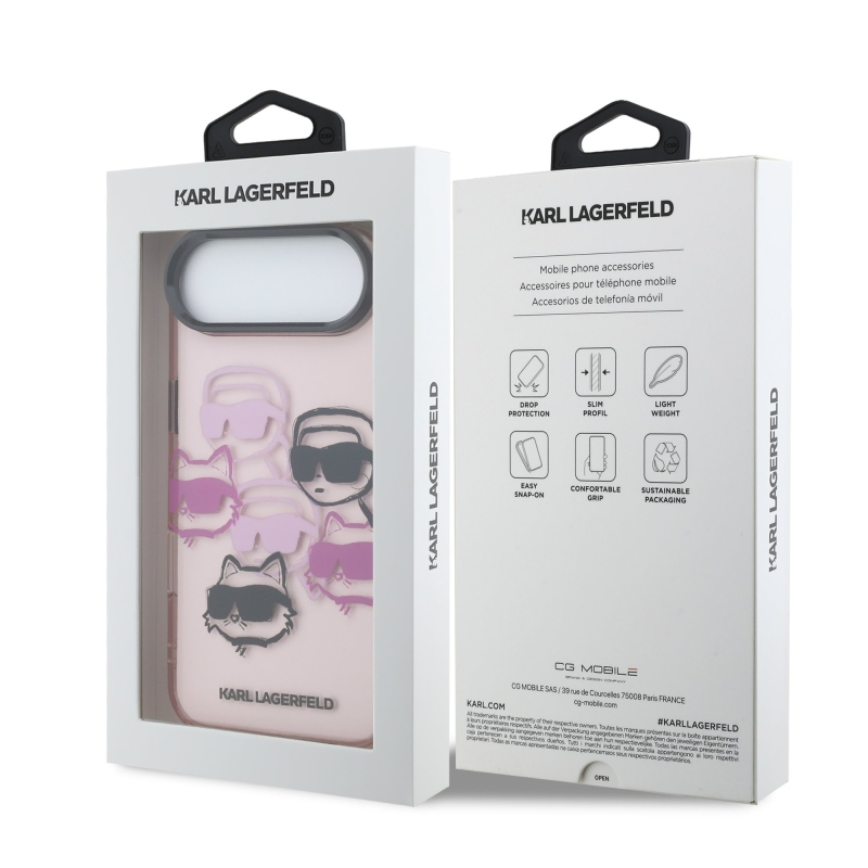 Karl Lagerfeld IML Multi K&CH Heads Zadní Kryt pro iPhone Air Pink