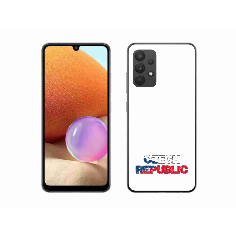 Gelový kryt mmCase na Samsung Galaxy A32 4G - Czech Republic bílé pozadí
