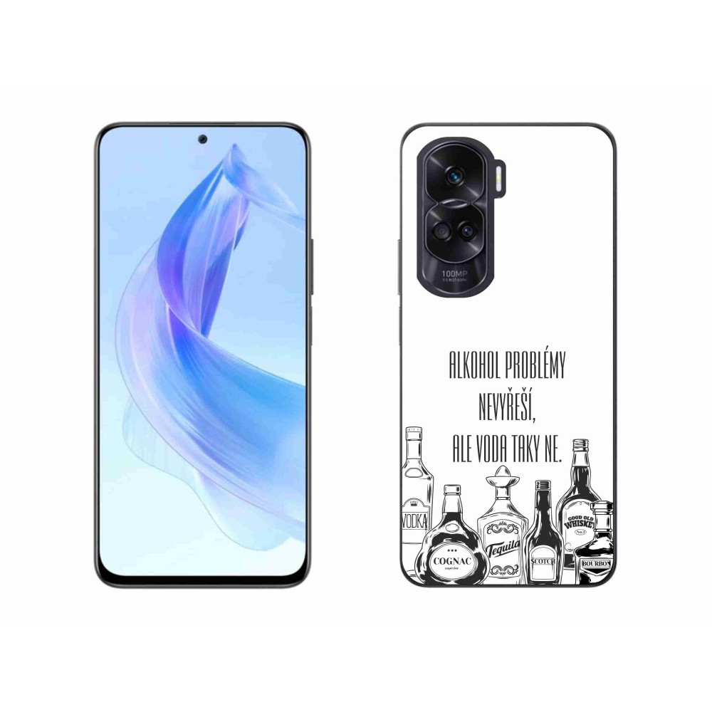 Gelový kryt mmCase na Honor 90 Lite - vtipný text bílé pozadí