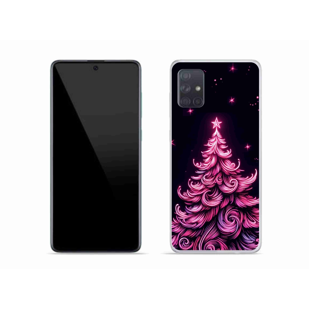 Gelový kryt mmCase na Samsung Galaxy A51 - neonový vánoční stromek 2