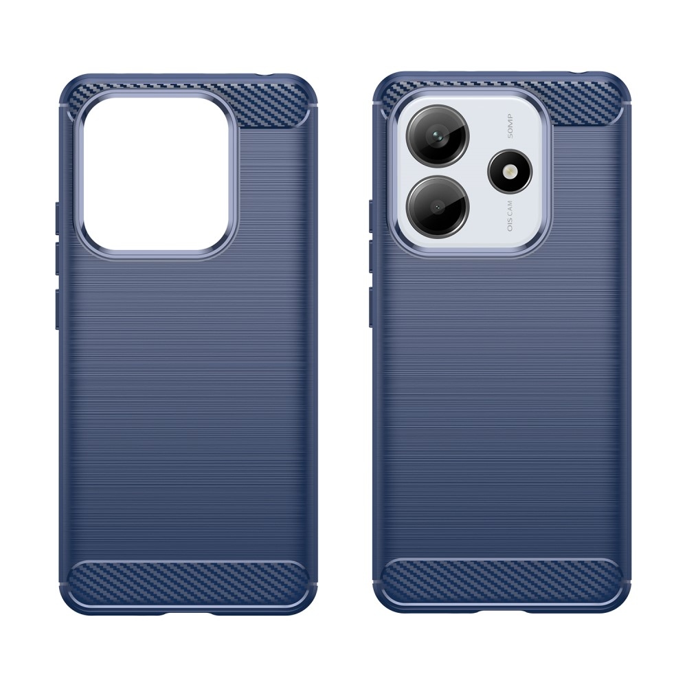 Carbon odolný gelový obal na Xiaomi Redmi Note 14 5G - modrý