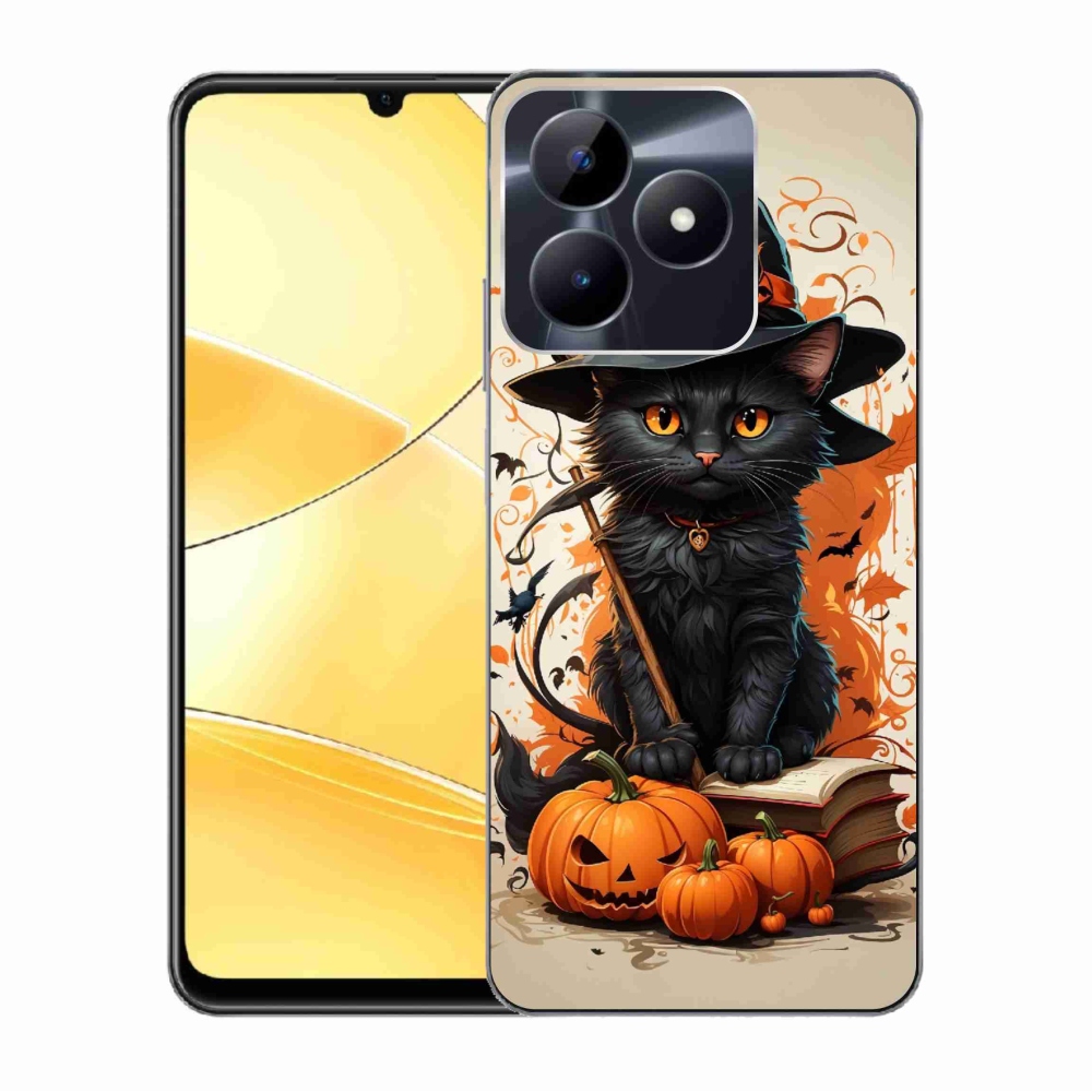 Gelový kryt mmCase na Realme C51/C53 - kocour čaroděj