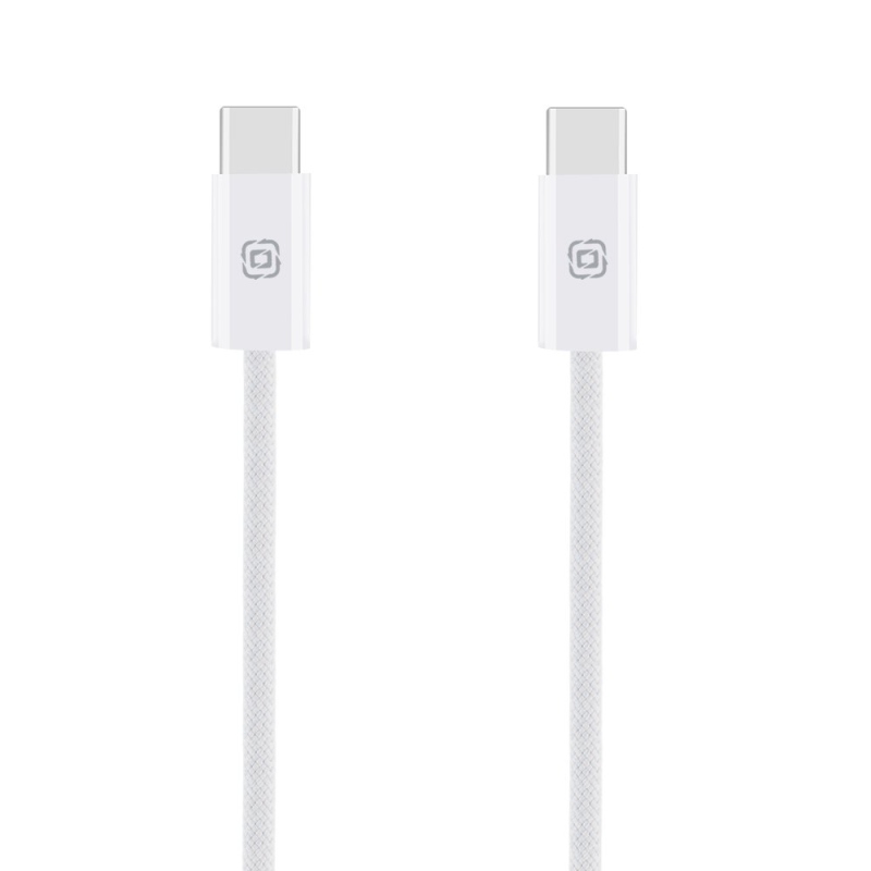 OBAL:ME Super Fast USB-C/USB-C Pletený kabel 100W 1m White