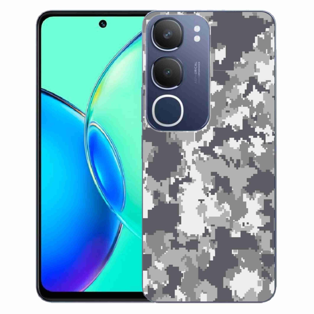 Gelový kryt mmCase na Vivo Y19s - maskáčový vzor 2