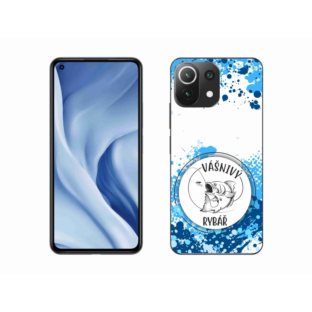 Gelový kryt mmCase na Xiaomi Mi 11 Lite 4G/5G - vášnivý rybář bílé pozadí