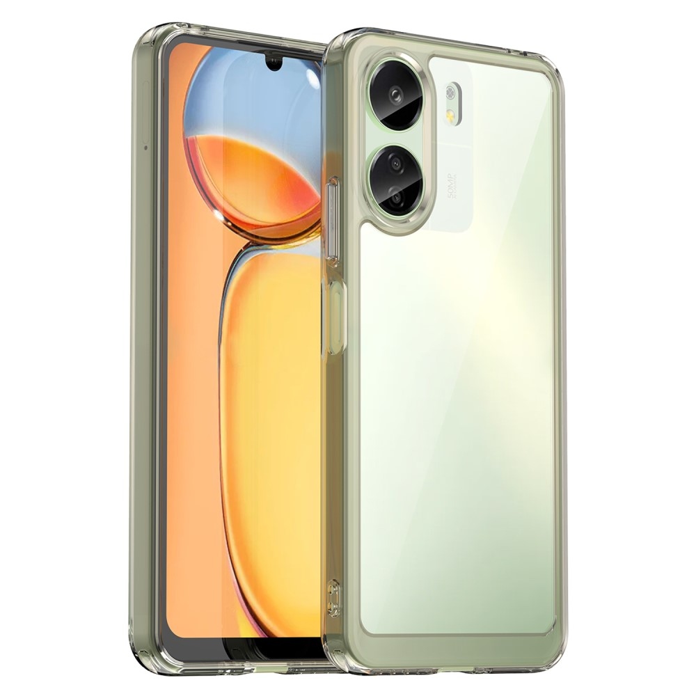 Gelový obal s pevnými zády na Xiaomi Poco C65/Redmi 13C - šedý