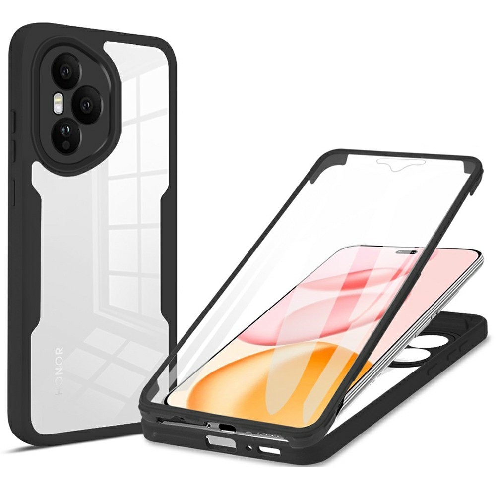 Acryl gelový obal s rámečkem pro ochranou displeje na Honor 400 Pro - černý