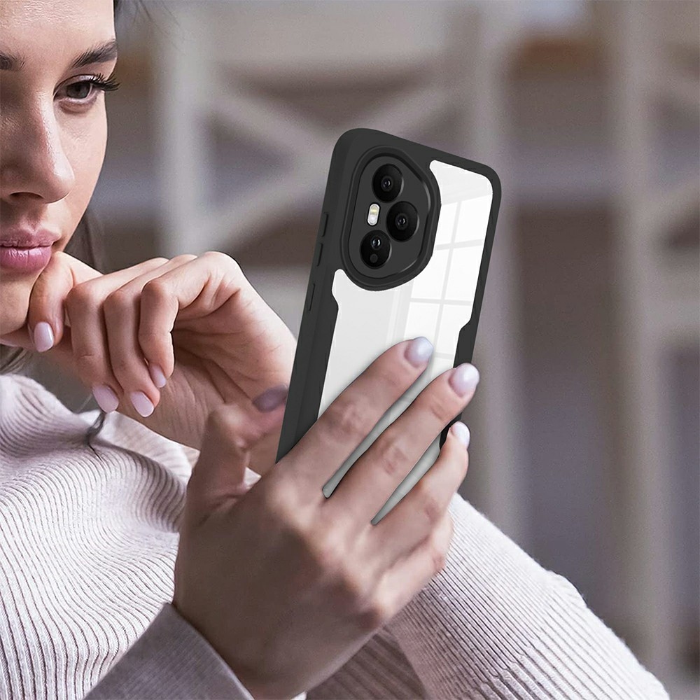 Acryl gelový obal s rámečkem pro ochranou displeje na Honor 400 Pro - černý