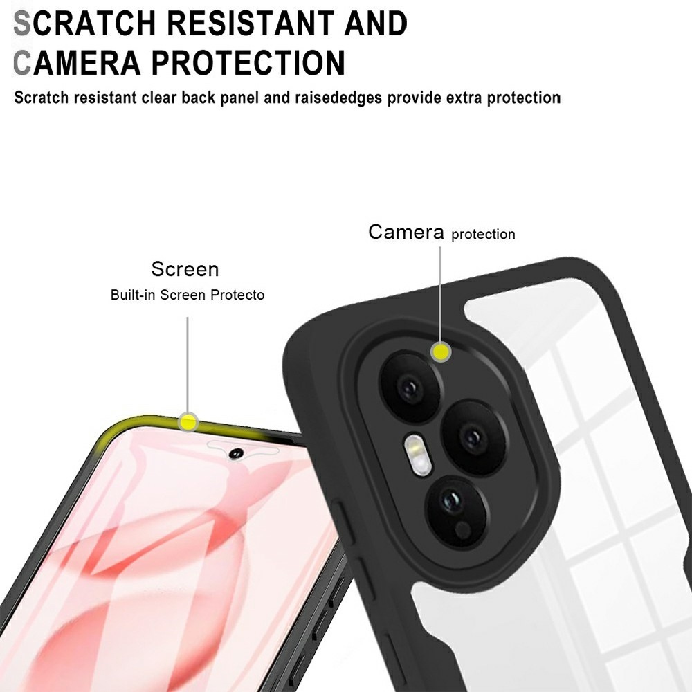 Acryl gelový obal s rámečkem pro ochranou displeje na Honor 400 Pro - černý