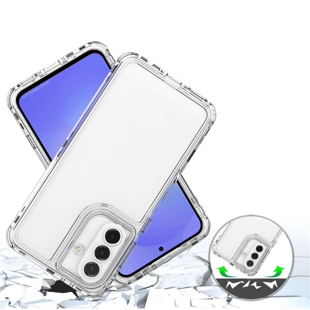 Acryl gelový obal s rámečkem pro ochranu displeje na Samsung Galaxy A37 5G/A36 5G/A56 5G - průhledný